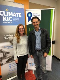Cesira Leigh and Glen Ryan, from Sunovate, participating in ClimateLaunchpad in 2018